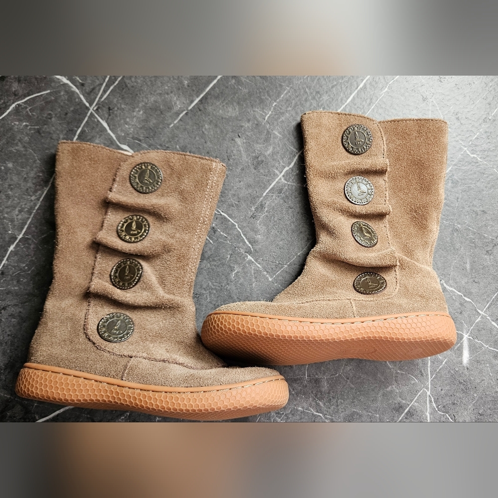 Livie & Luca Size 10 Brown Suede Button Boots
